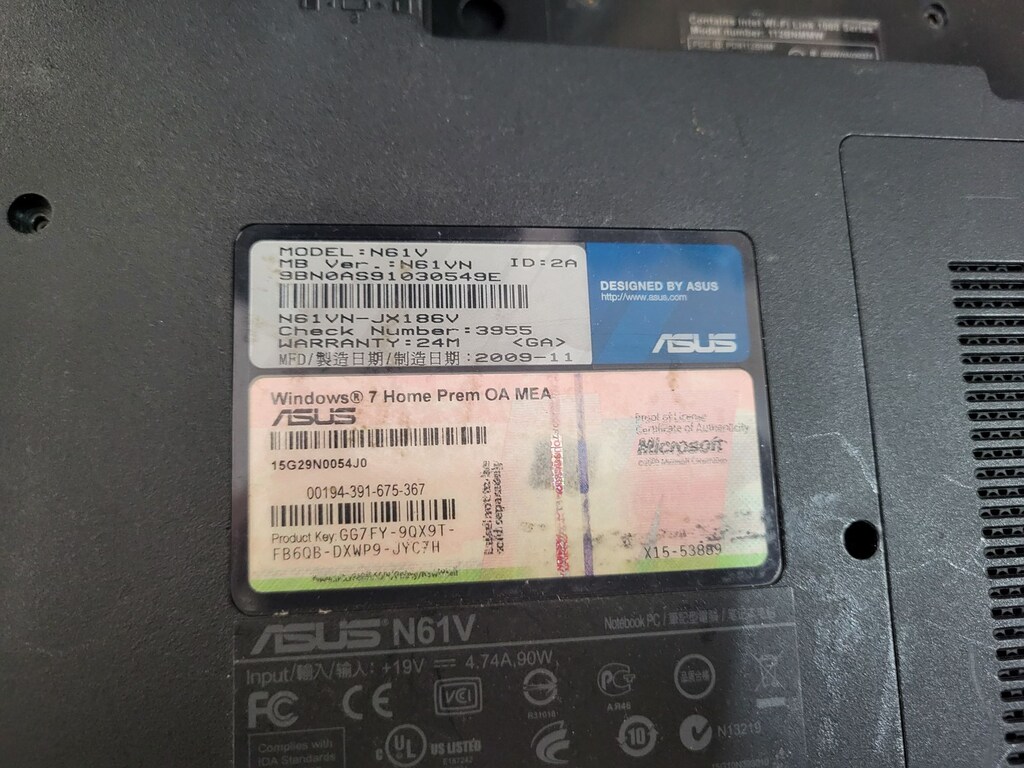 ASUS N61V KOMPLE BOŞ KASA YADA PARÇALAR - 5