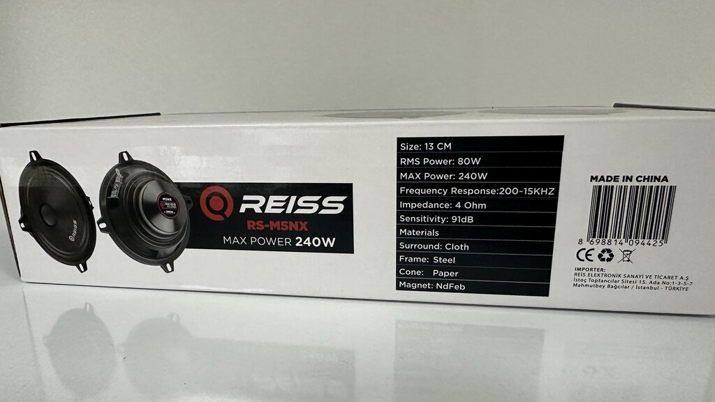 Reiss RS-M5NX 13 cm Neodyum Özel Mıknatıs Oto Midrange Hoparlör - 8