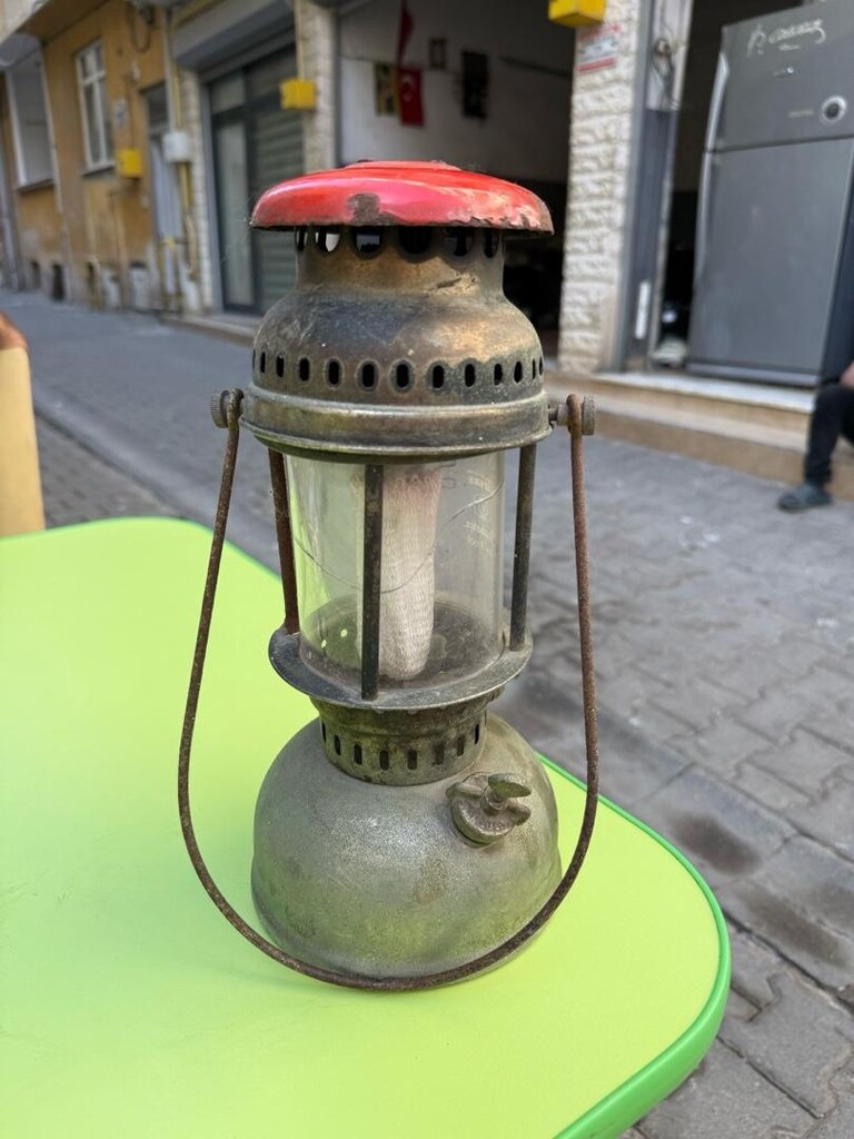 Orijinal Optimus marka eski dönem gaz lambası lüküs fener - 4