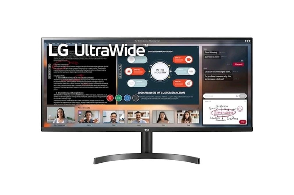 UltraWide 34 İnç Full HD Monitör 5ms Tepki Süresi Siyah HDR 10 - 4
