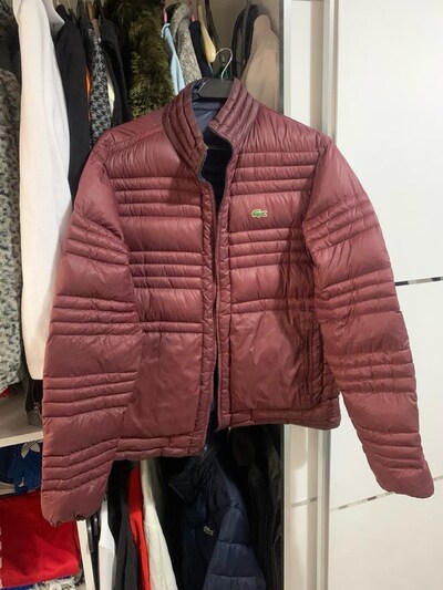 Lacoste çift taraflı kaz tüyü mont