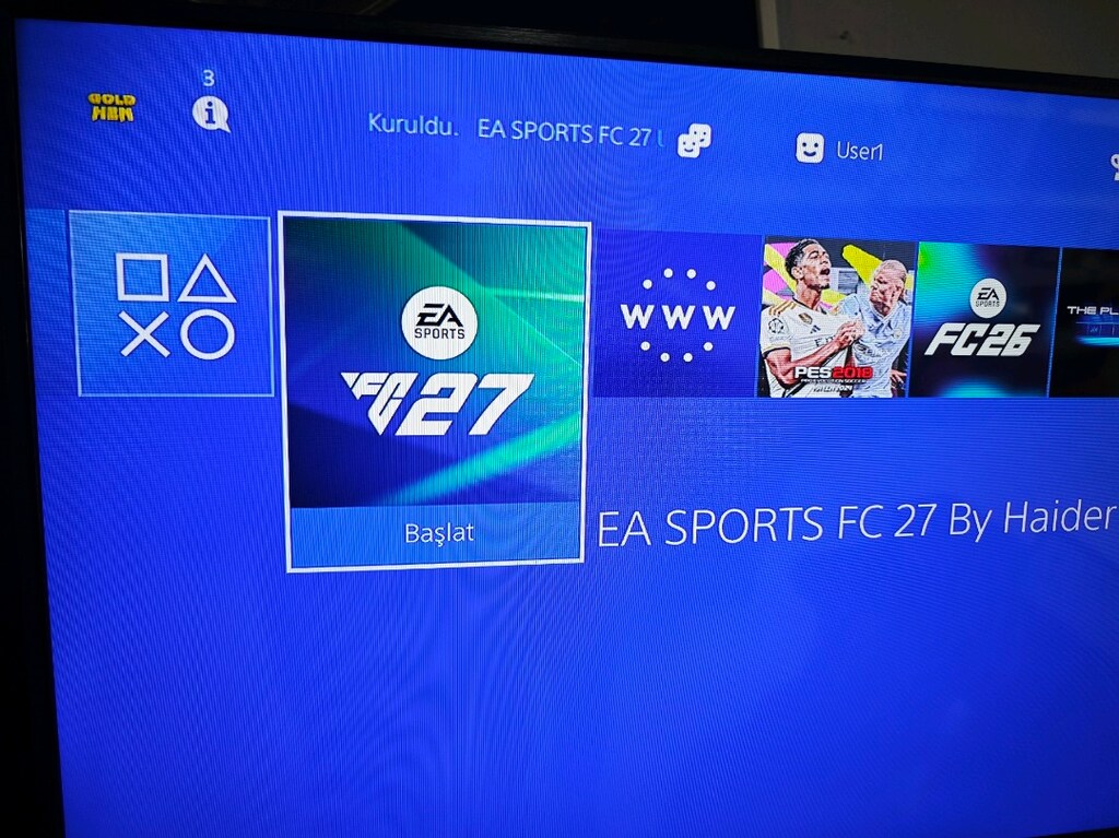 PS4 FC 2027 OYUN YÜKLEMEE PS4 12.52 ALTI MODELLERE OYUN