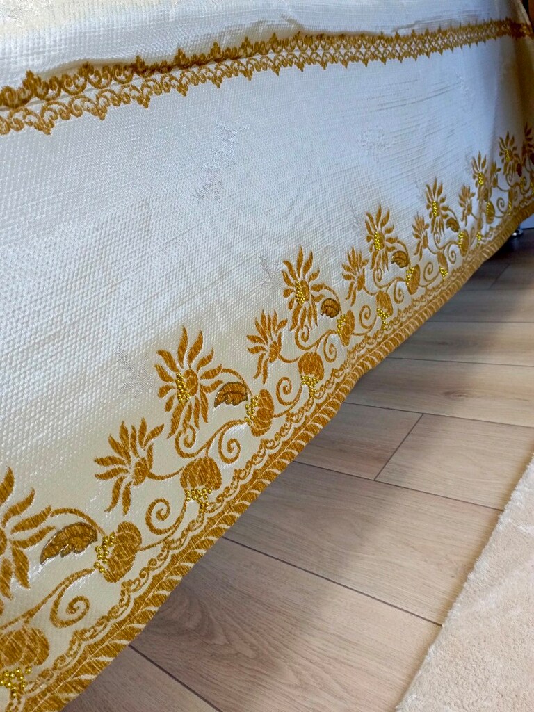 işlemeli yatak örtüsü - 8