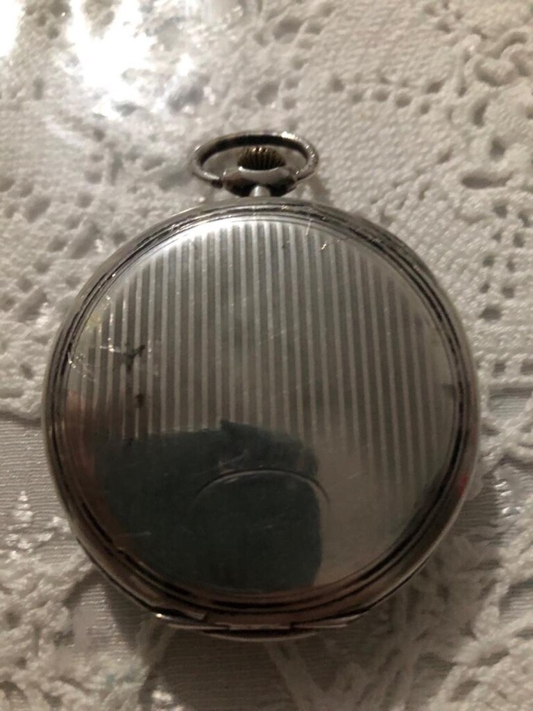 Ancre 1910 yıllar gümüş kasa cep saati - 3