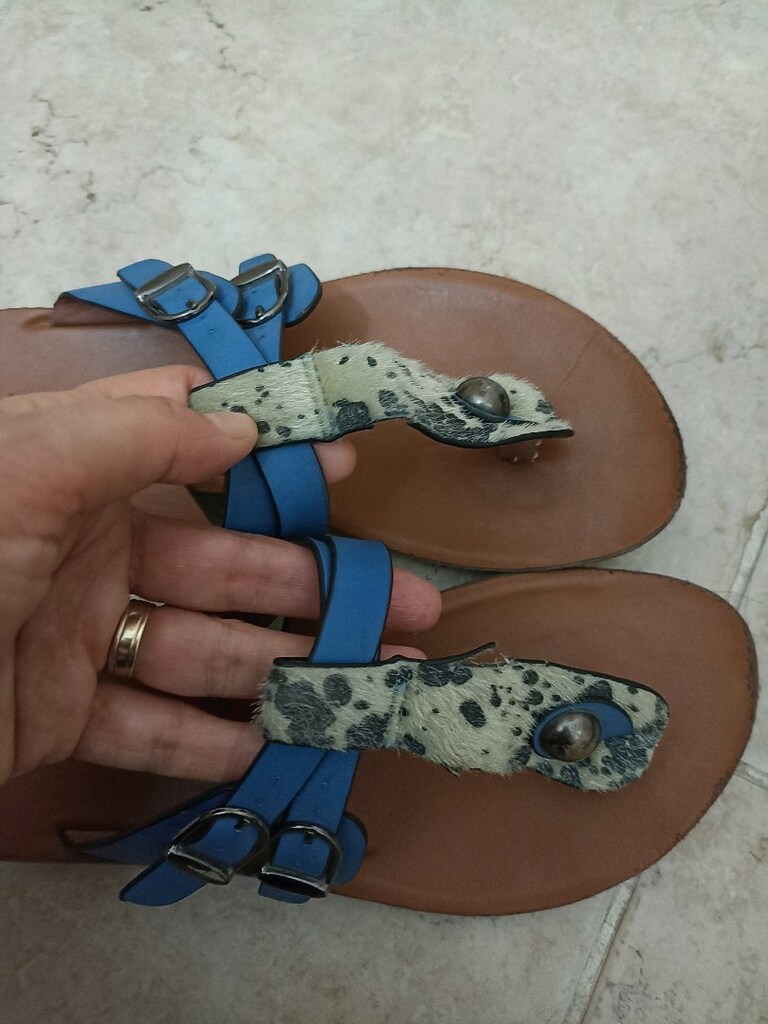 Kadın mavi sandalet - 2