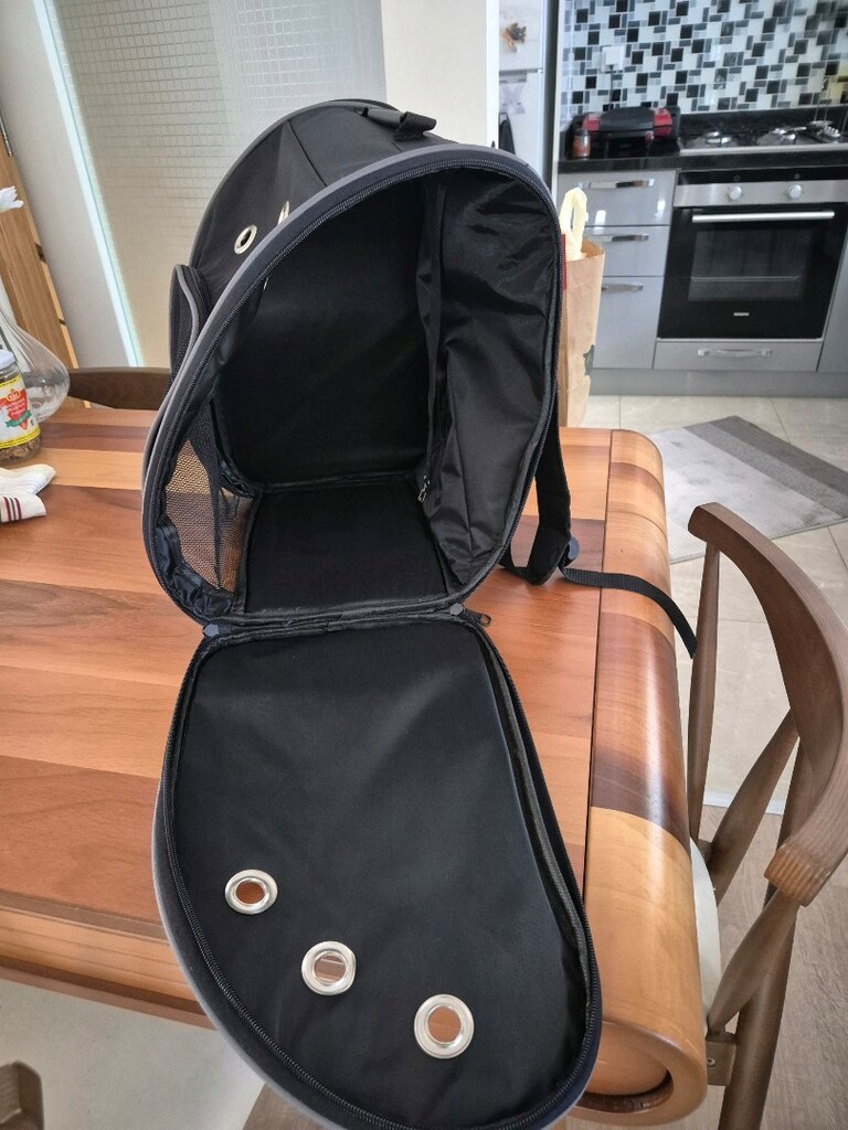 kedi köpek fileli taşıma sırt çantası - 4