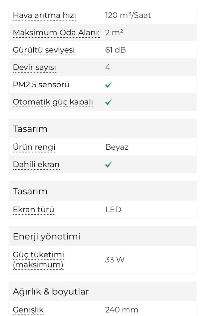 Xiaomi akıllı hava temizleyici - 7