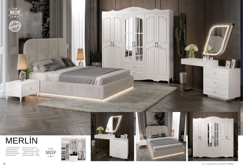 Yeni Sezon Yatak Odası Takımı SIFIR MDF KAPIDA ÖDEME - 3