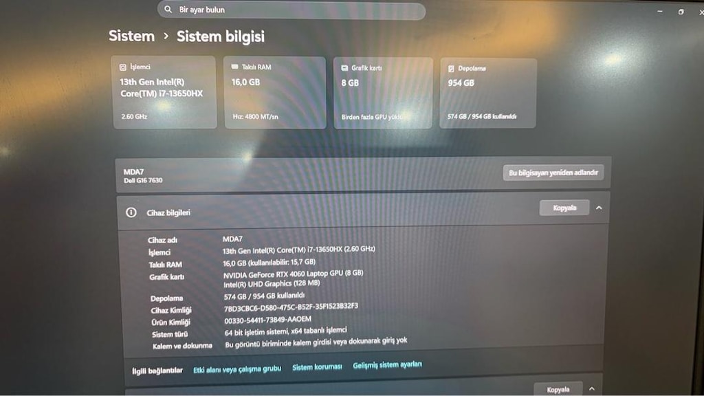 OYUN LAPTOPU 4060 - 7
