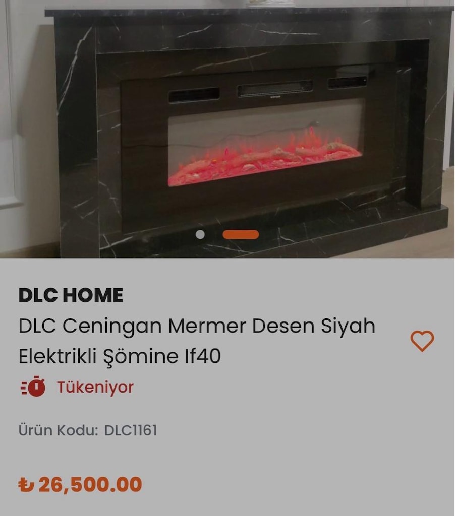 Şömine Elektrikli (Sıfır ayarında fotoğraflara bakın.) - 8