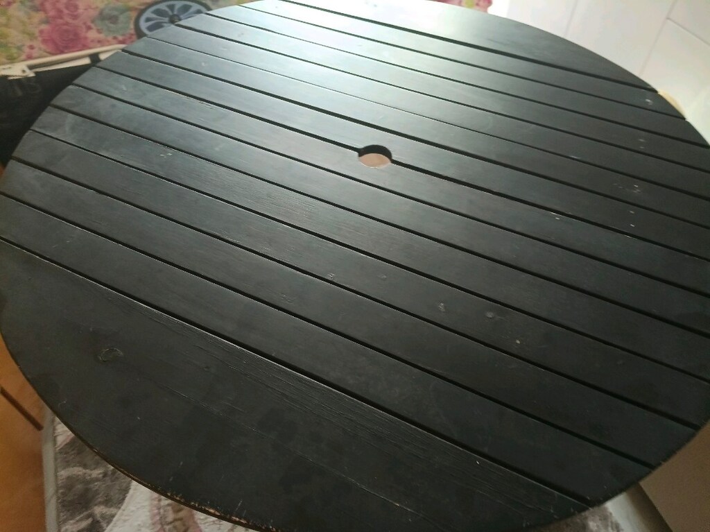 yuvarlak tahta masa katlanıyor sorun yok - 3