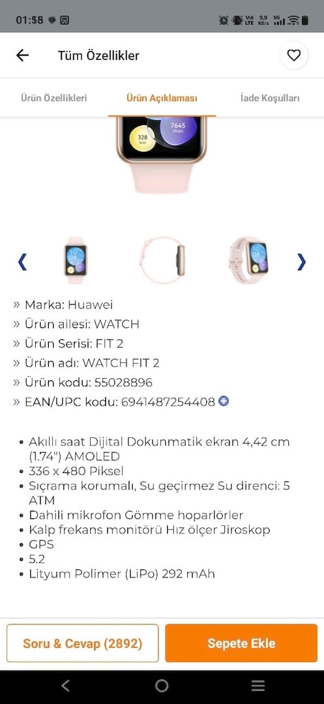 Huawei Watch Fit2 Akıllı Saat - 4