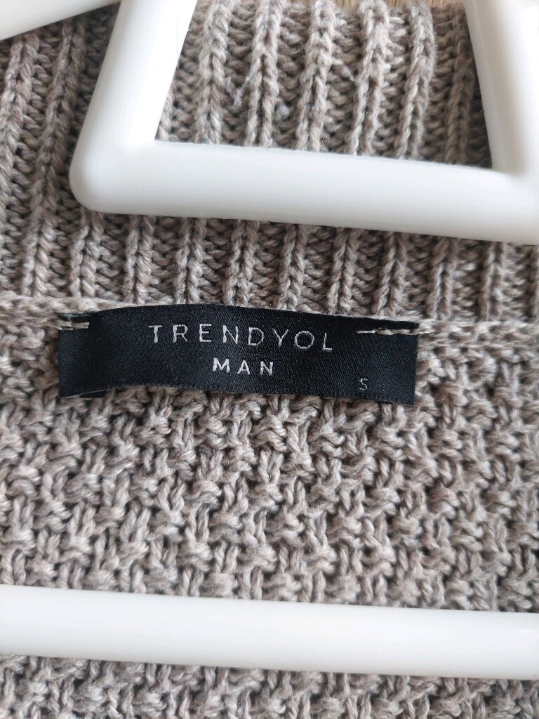 Trendyol Man düğmeli mevsimlik bej hırka - 7