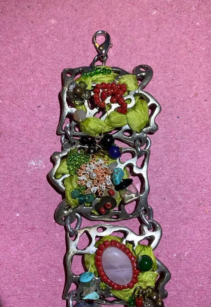Hand Made Doğal Taşlı Kalın Bileklik - 11