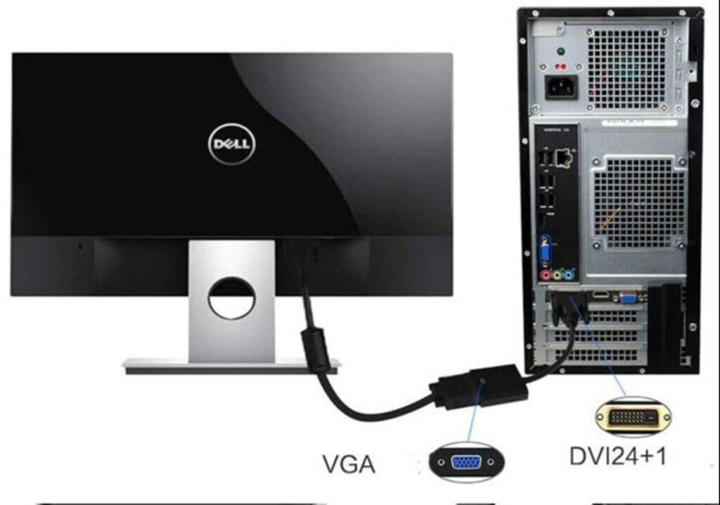 24+1 DVI - D Dual Link To VGA Aktif Çevirici Dönüştürücü Kablosu - 5