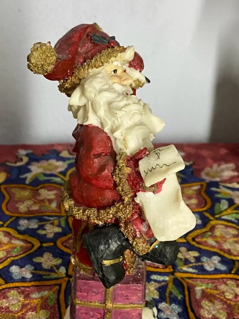 Vintage Noel Baba Biblo ~ Büyük Boy İtalyan - 5