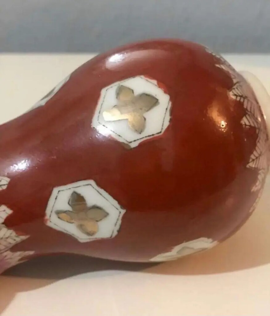 Eski Çin Porseleni El Yapımı Küçük Boy Porselen Vazo - 2