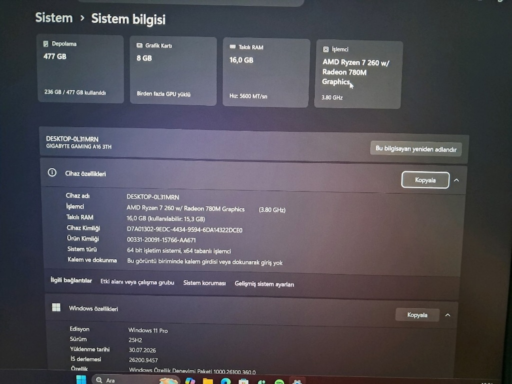 RTX5050 RYZEN 7 Gaming Laptop - 4