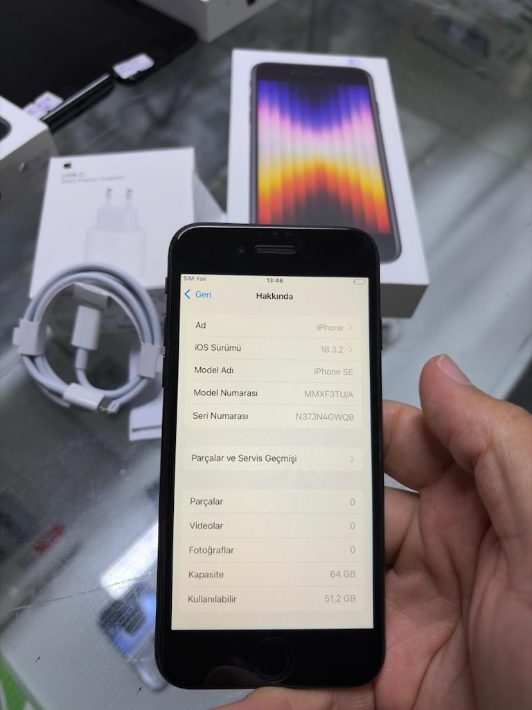 MÜHENDİSCELL’DEN YURTİÇİ İPHONE SE 3.NESİL İOS 18 KUTU FATURALI - 9