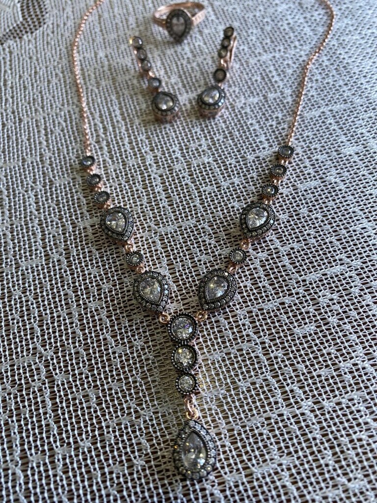 925 Ayar Elmas Montür Set - 6