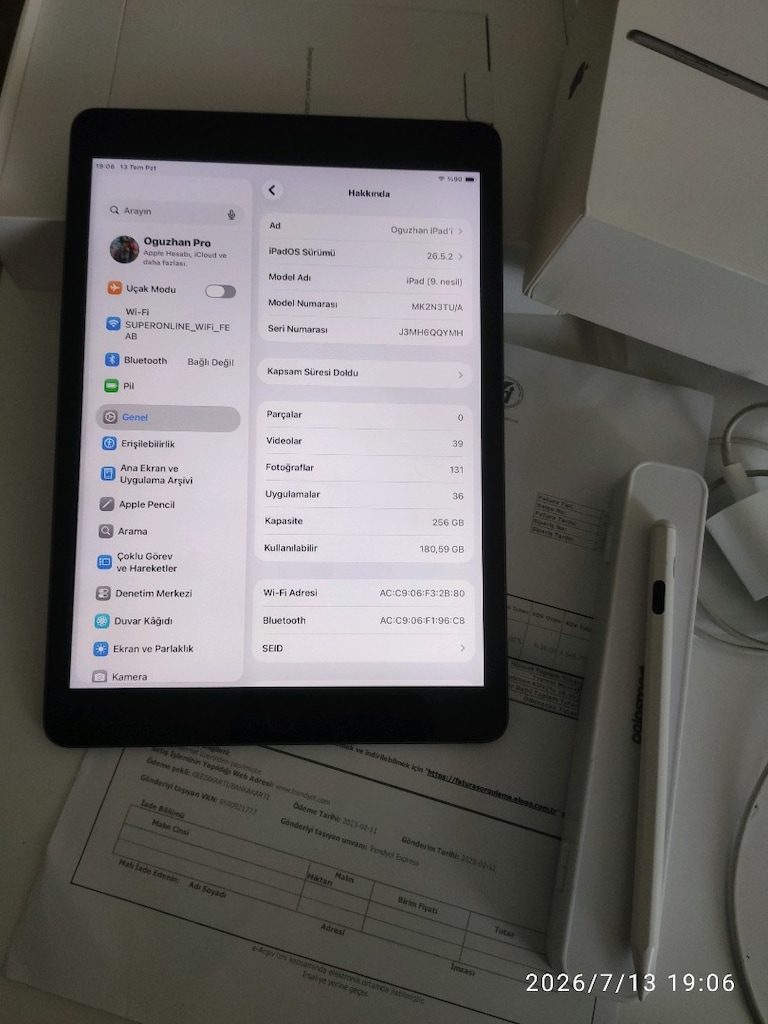iPad 9.nesil 256 GB sıfır ayarında 64gb fiyatı yerine 256 GB tablet - 4