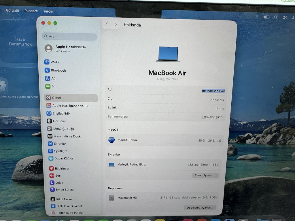 MACBOOK AİR 2025 M4 İŞLEMCİ 256 NVME KUTU + FATURA - 5