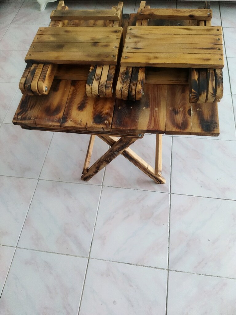 ahşap masa sandalye katlanır hepside - 2