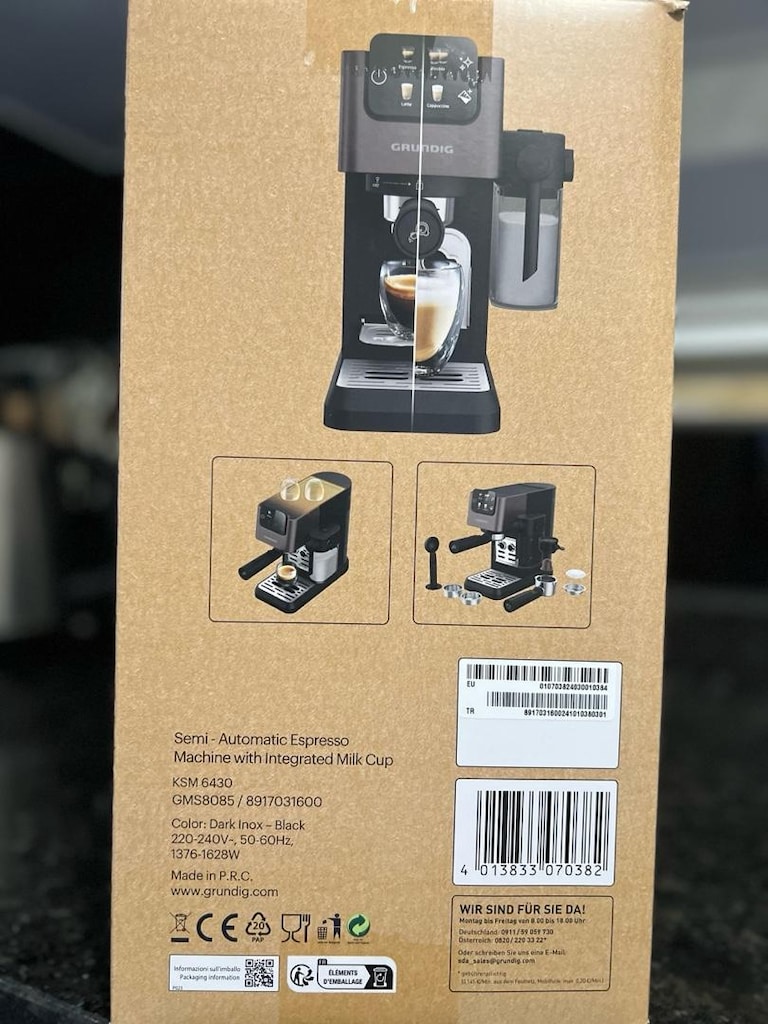 Grundig Ksm 6430 DELISIA Yarı Otomatik Kahve Makinesi - 6