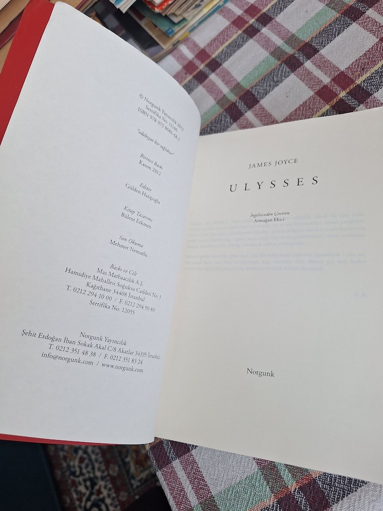 James Joyce - ULYSSES - Norgunk Yayıncılık - 2. El - 2