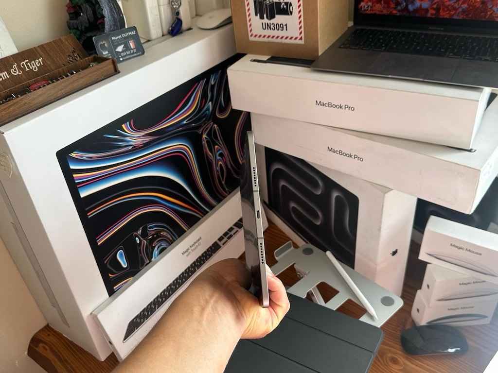 Sim kartlı ipad pro M4 çipli 11” 512 gb hafıza Apple orjinal kalem var - 6