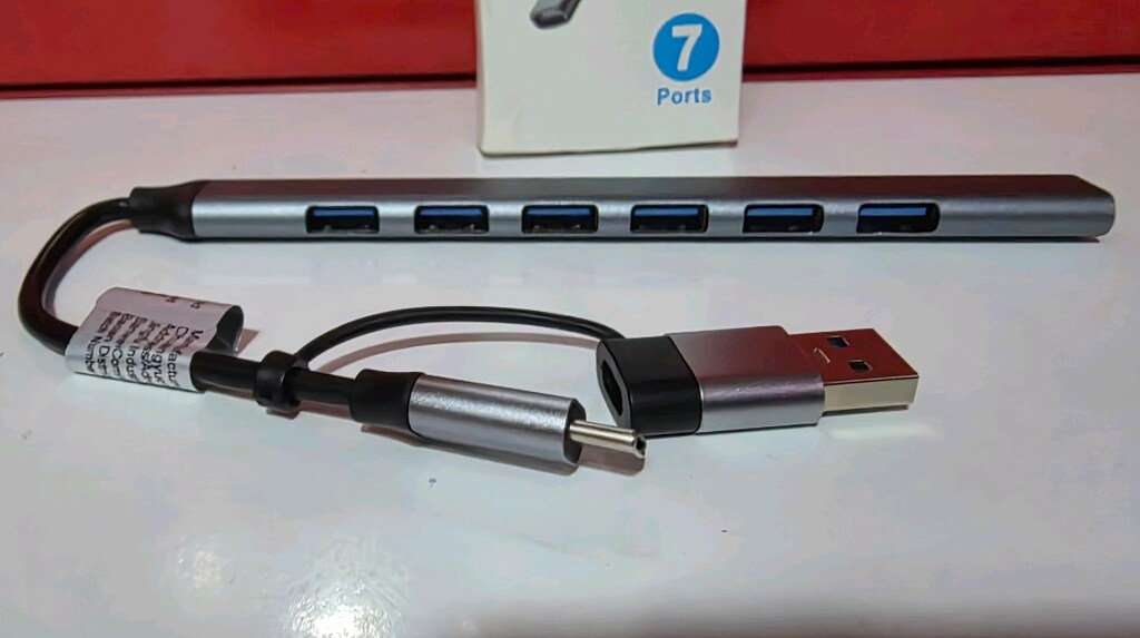 7 port USB girişli, TYPE C ve USB bağlantılı çoklayıcı. Sıfır kutulu - 5