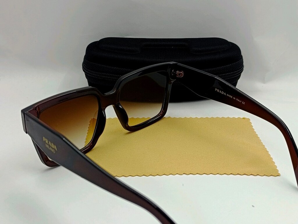 SIFIR KUTUDA, PRADA (BÜYÜK ÖLÇÜ,KEMİK) UV400 FİLTRELEME GÜNEŞ GÖZLÜĞÜ - 4
