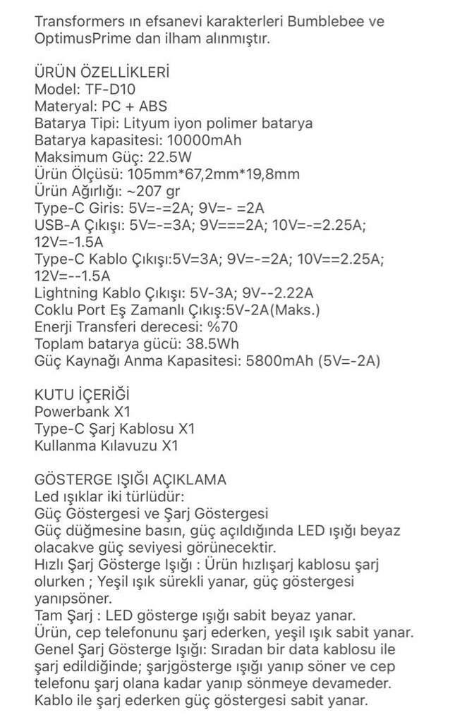 Transformers Powerbank - 4