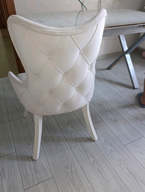 Açılır Mermer Desenli Yemek Masası + 5 Sandalye