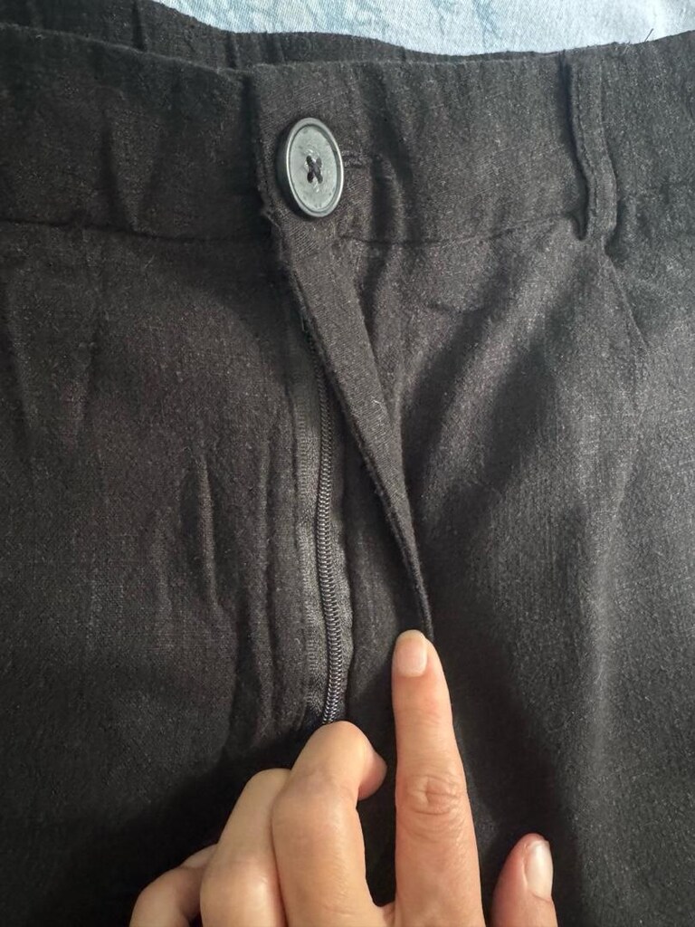 stradivarius siyah rustik şort - 8