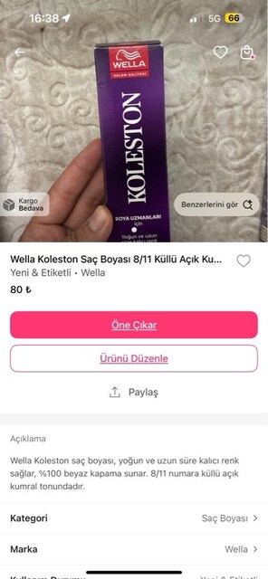 Wella Koleston Saç Boyasi 8/11 Küllü Açık kumral