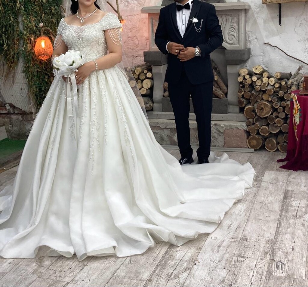 İnci Detaylı Kabarık gelinlik - 3