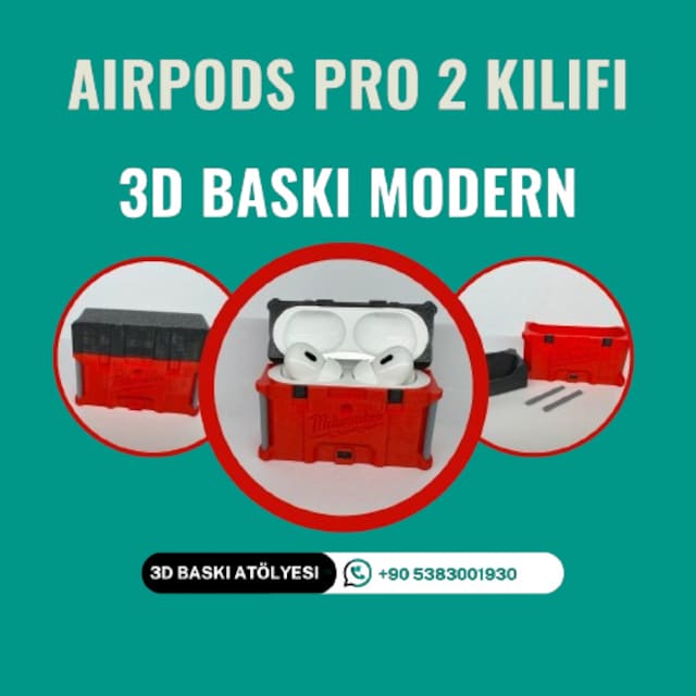 Packout Tasarımlı AirPods Pro 2 Kılıfı | 3D Baskı | Sert PLA