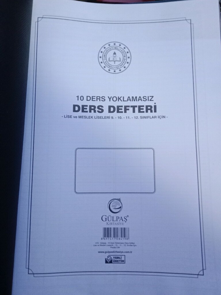 10 ders sınıf defteri - 2