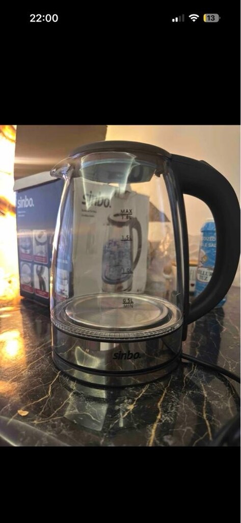 Sinbo 2000 W Cam Kettle 2 Yıl Garantili 1.8 Lt Su Isıtıcı 360 Derece - 7
