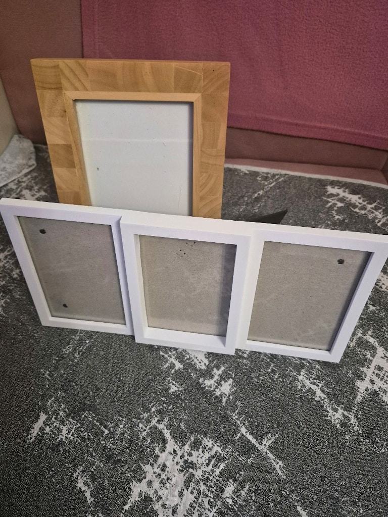 cam ekranlı ahşap resim çerçevesi 2 adet - 2