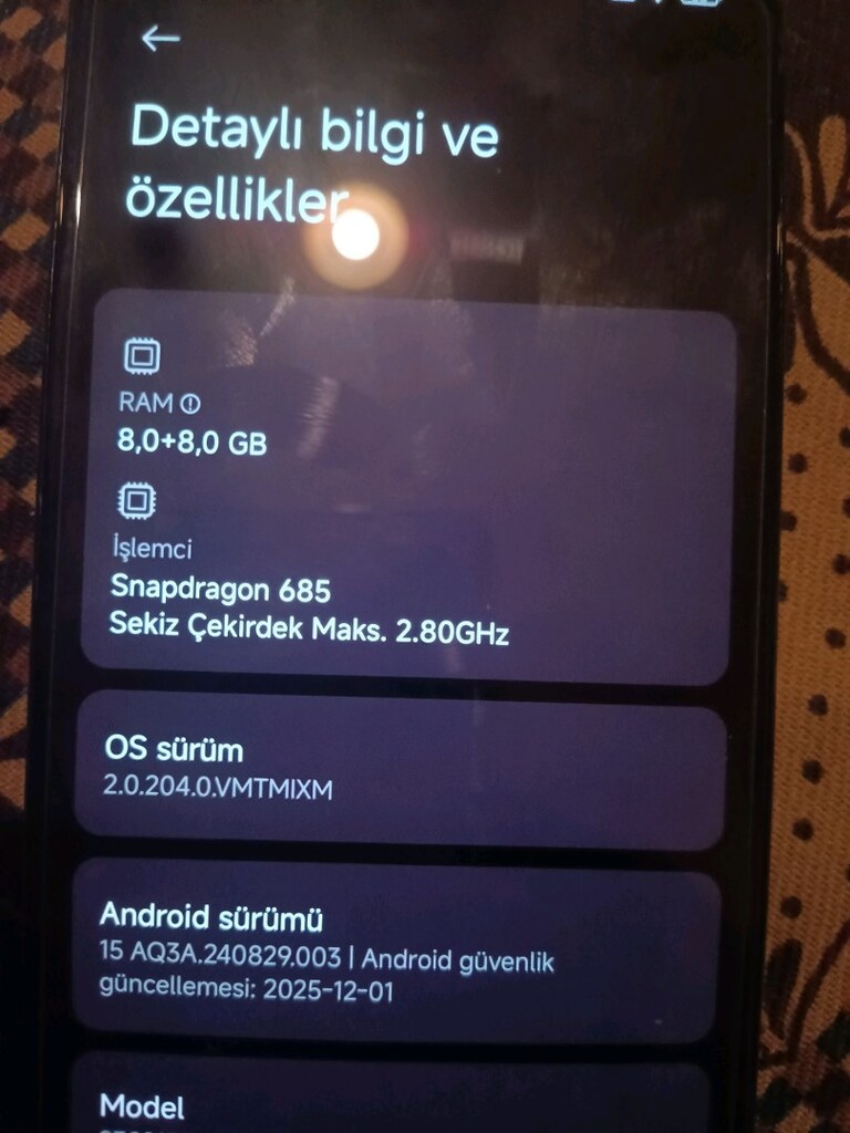 redmi note12 Tr 8+8/256 - 5