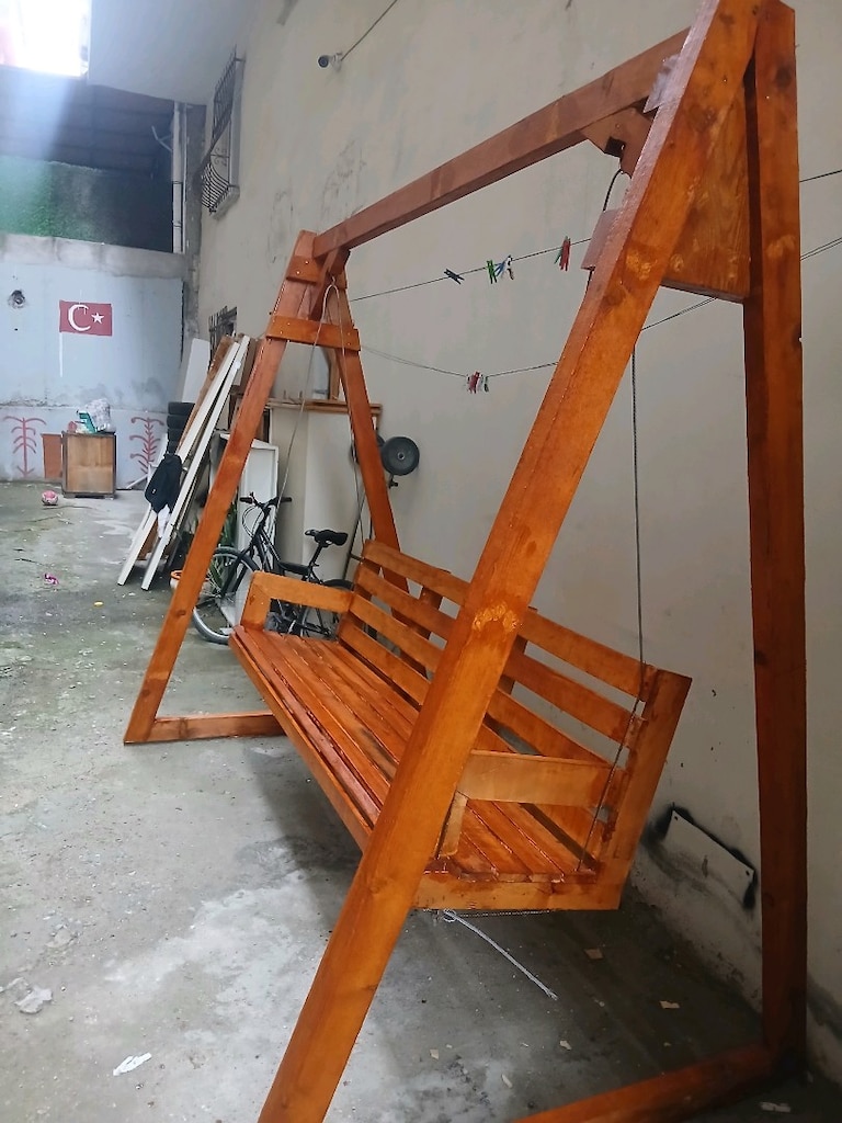 bahçe ahşap salıncak - 6