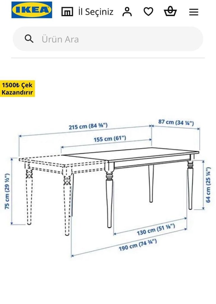 ROSENTORP YEMEK MASASI / PINNTORP SANDALYE - 4