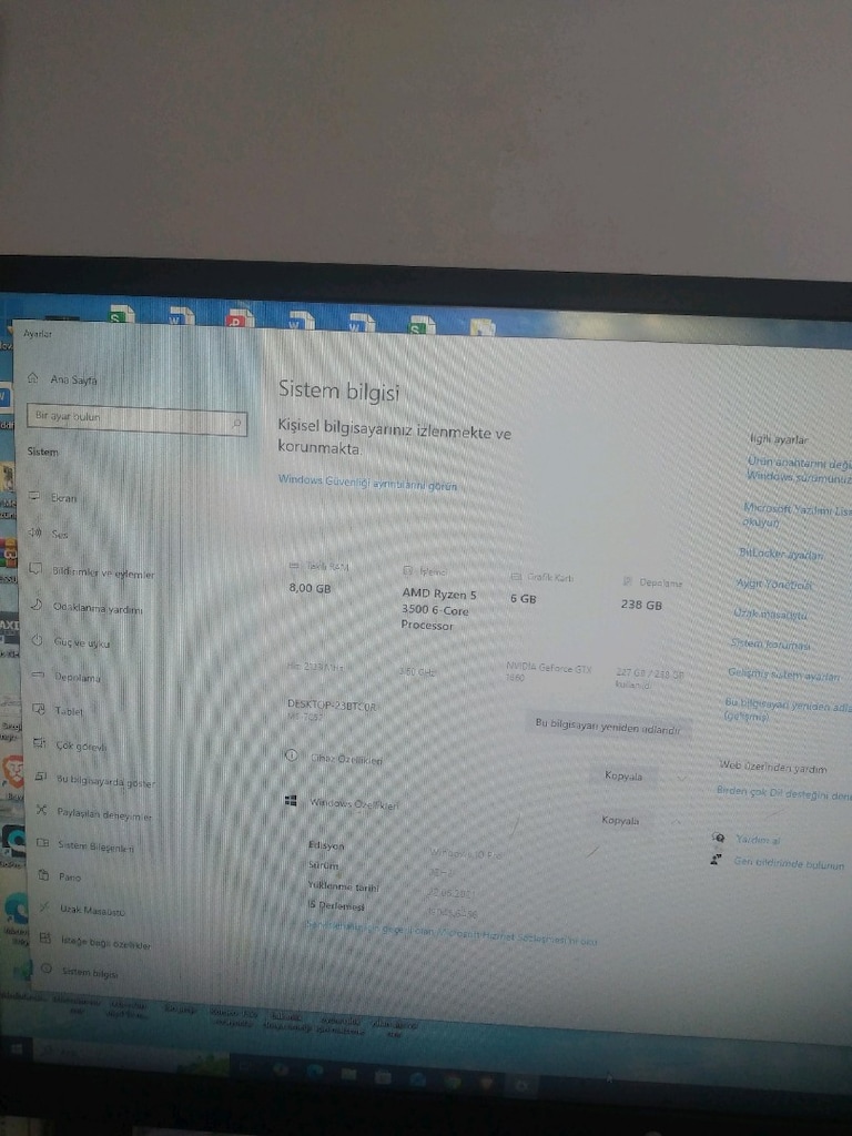 Masaüstü Bilgisayar, kasa, klavye, LG monitör dahil.