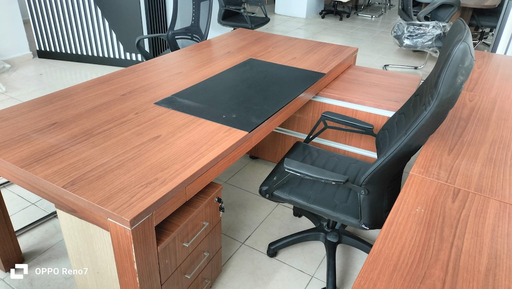 DEKOR BÜRO MOBİLYALARI 220X100 MÜDÜR MASA TAKIMI İKİNCİ EL - 2