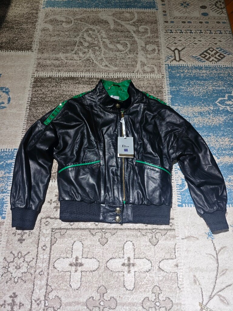 Siyah Deri Bomber Ceket