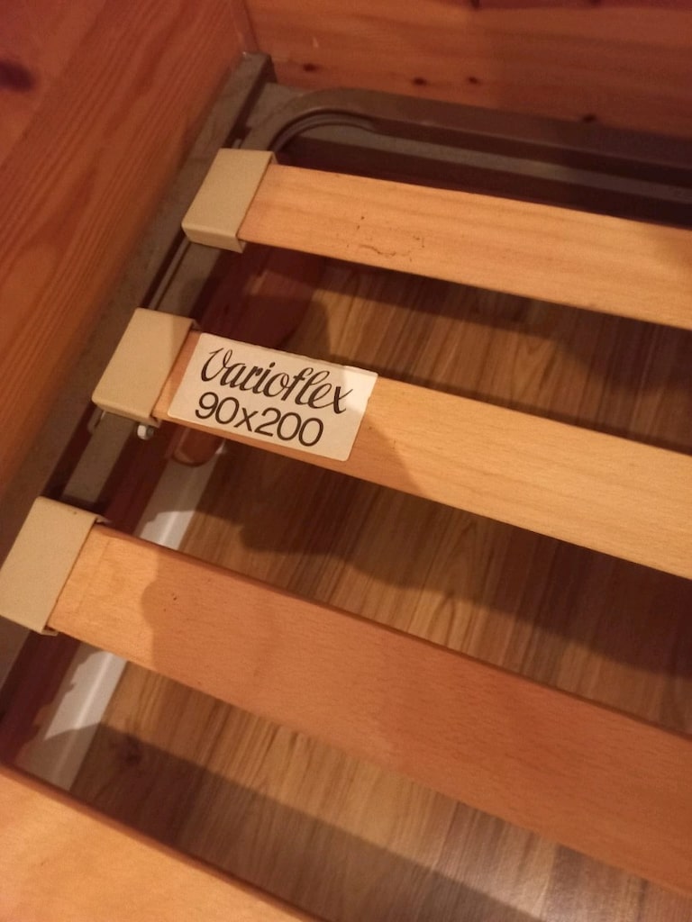 90x200 Masif Çam Tek Kişilik Karyola + Varioflex Lattoflex Baza - 5