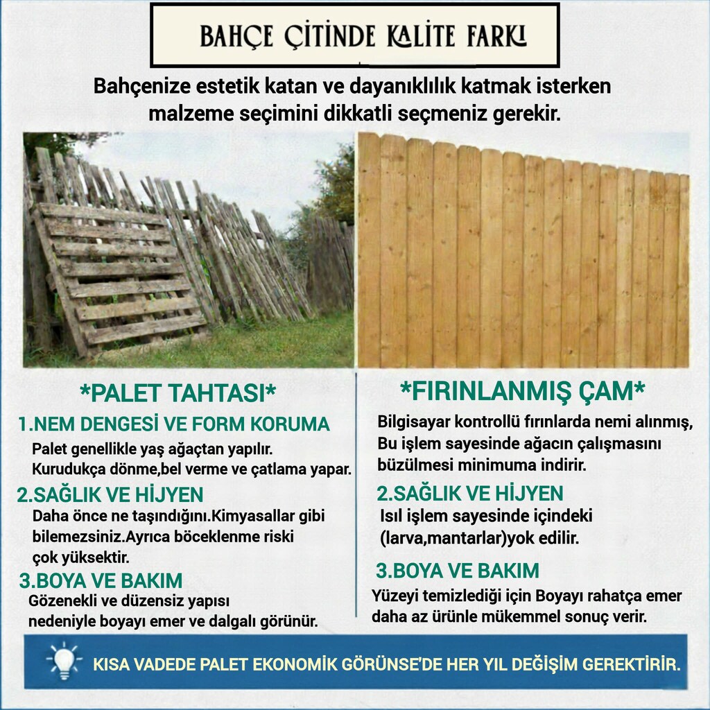 Ahşap bahçe sınır çiti - 7