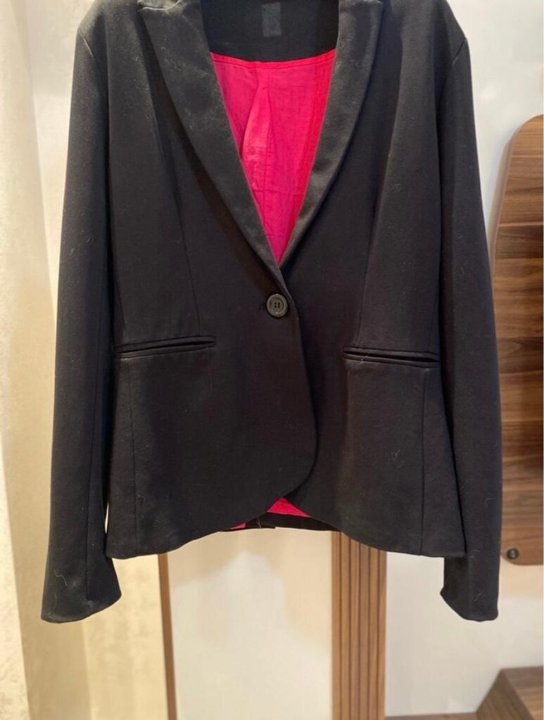 Kadın Siyah Önden Düğmeli Blazer Ceket - 4